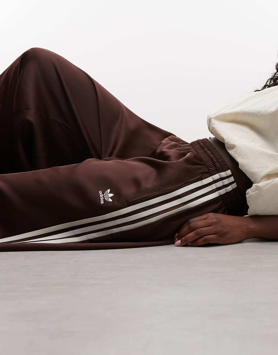 Pantalon de jogging ample en satin - Marron