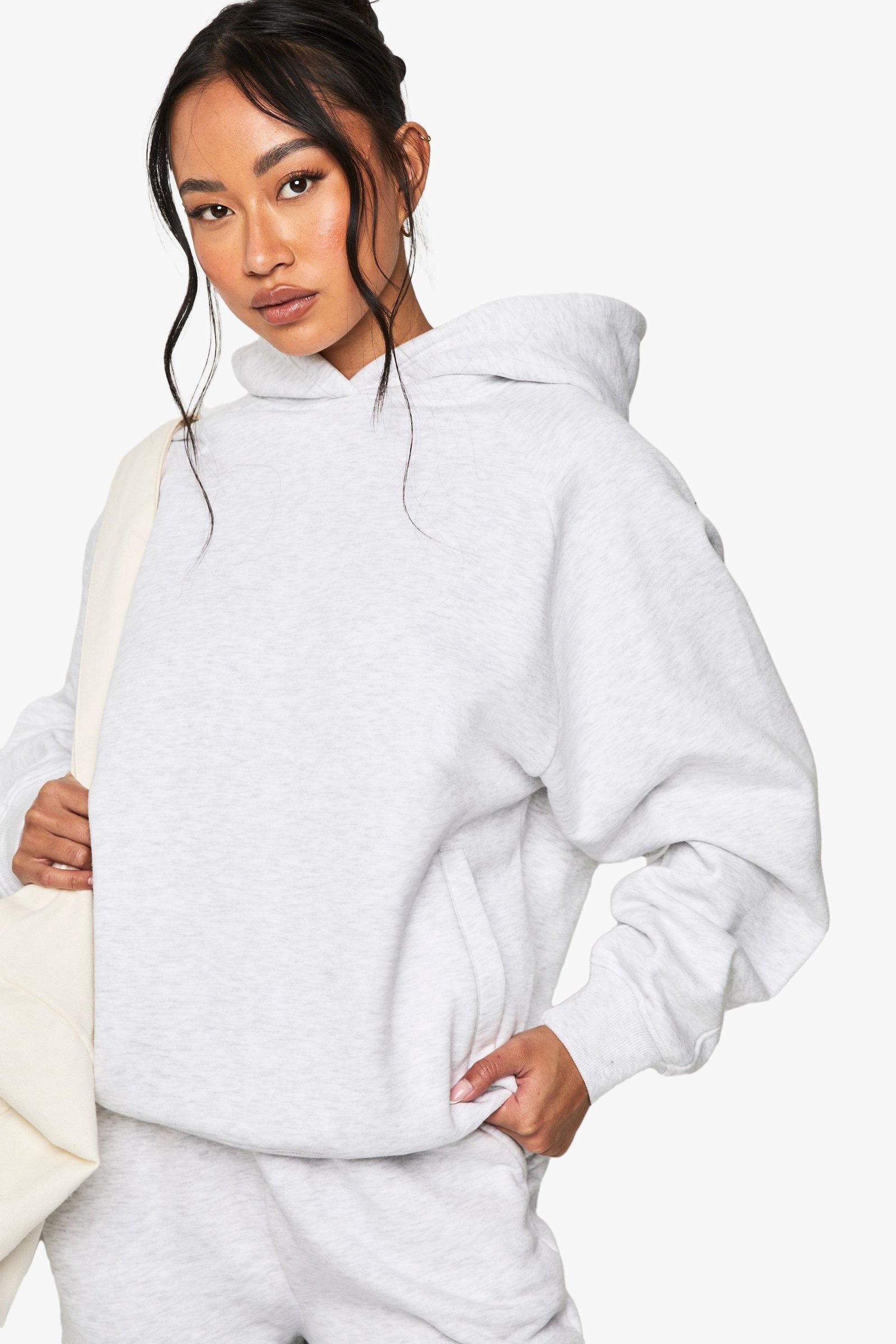 Sweat à capuche oversize à couture raglan