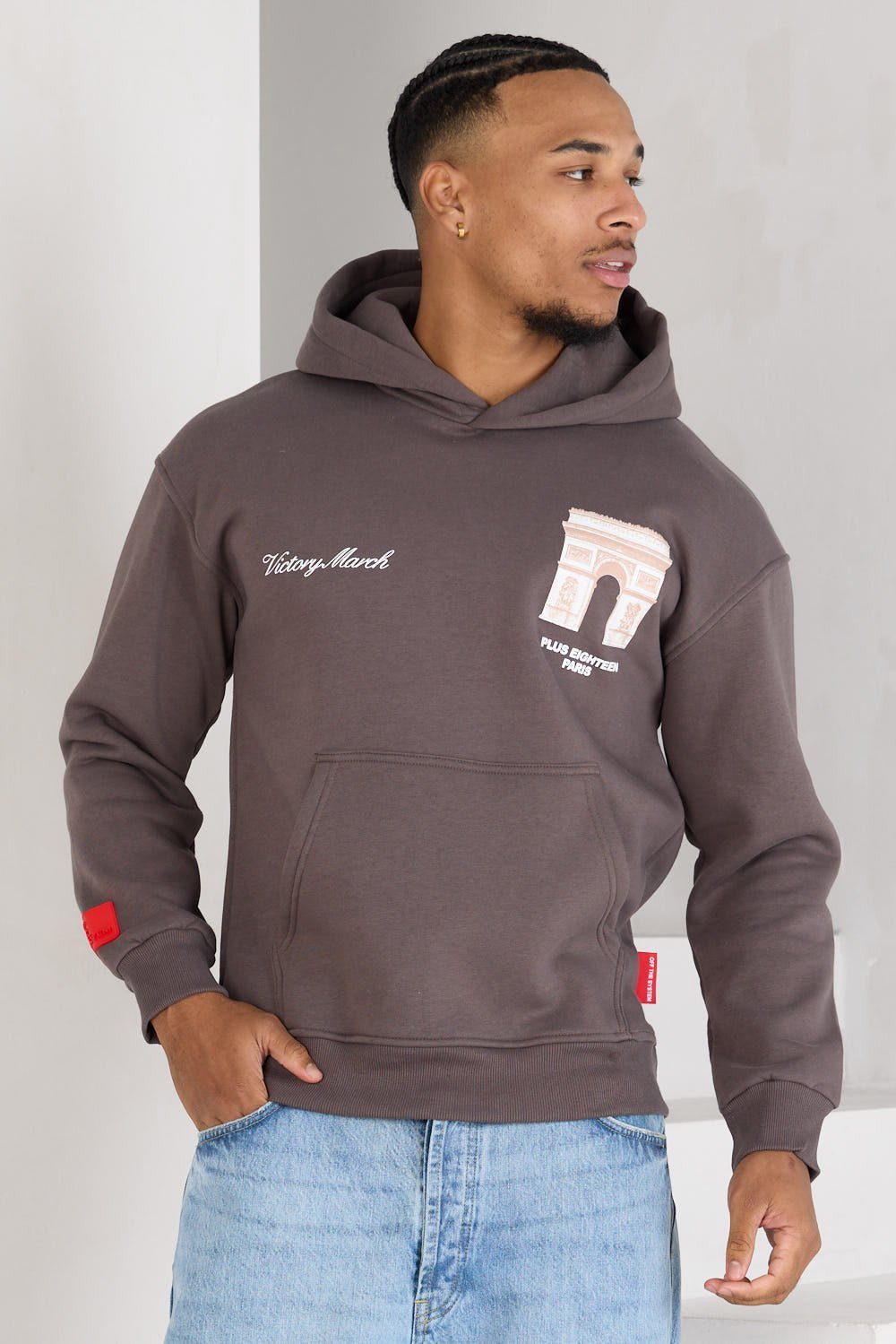 Sweat b capuche w rsem Arc de triomphe taupe