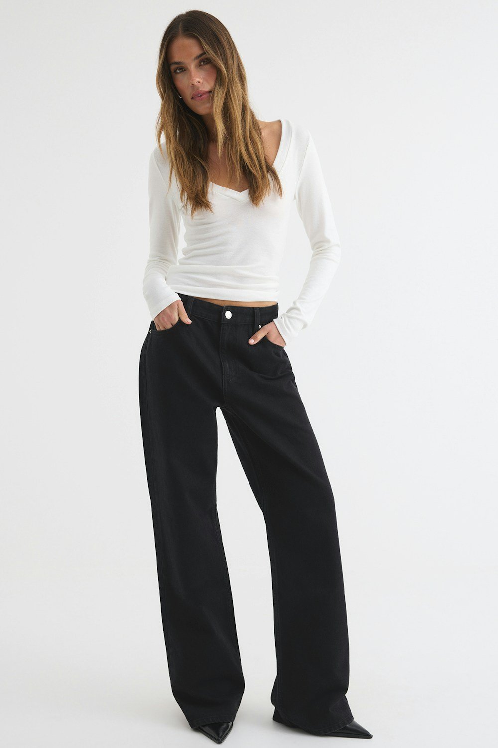 Jean large taille haute k7el