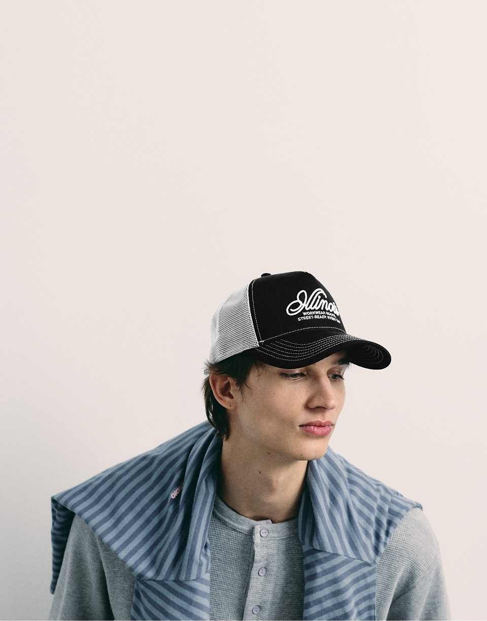 Casquette trucker Illinois noire