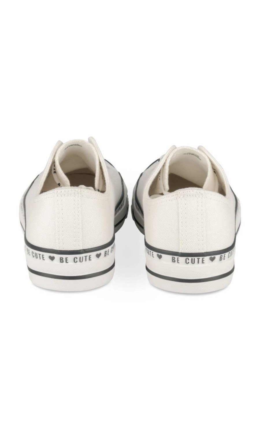 White canvas sneakers, Be cute band