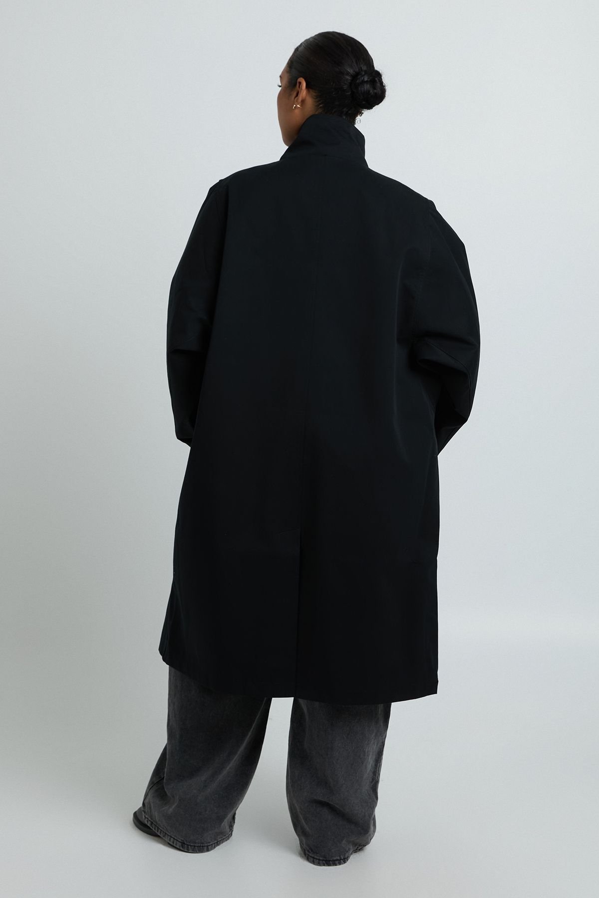 High neck wrap trench - Plus size