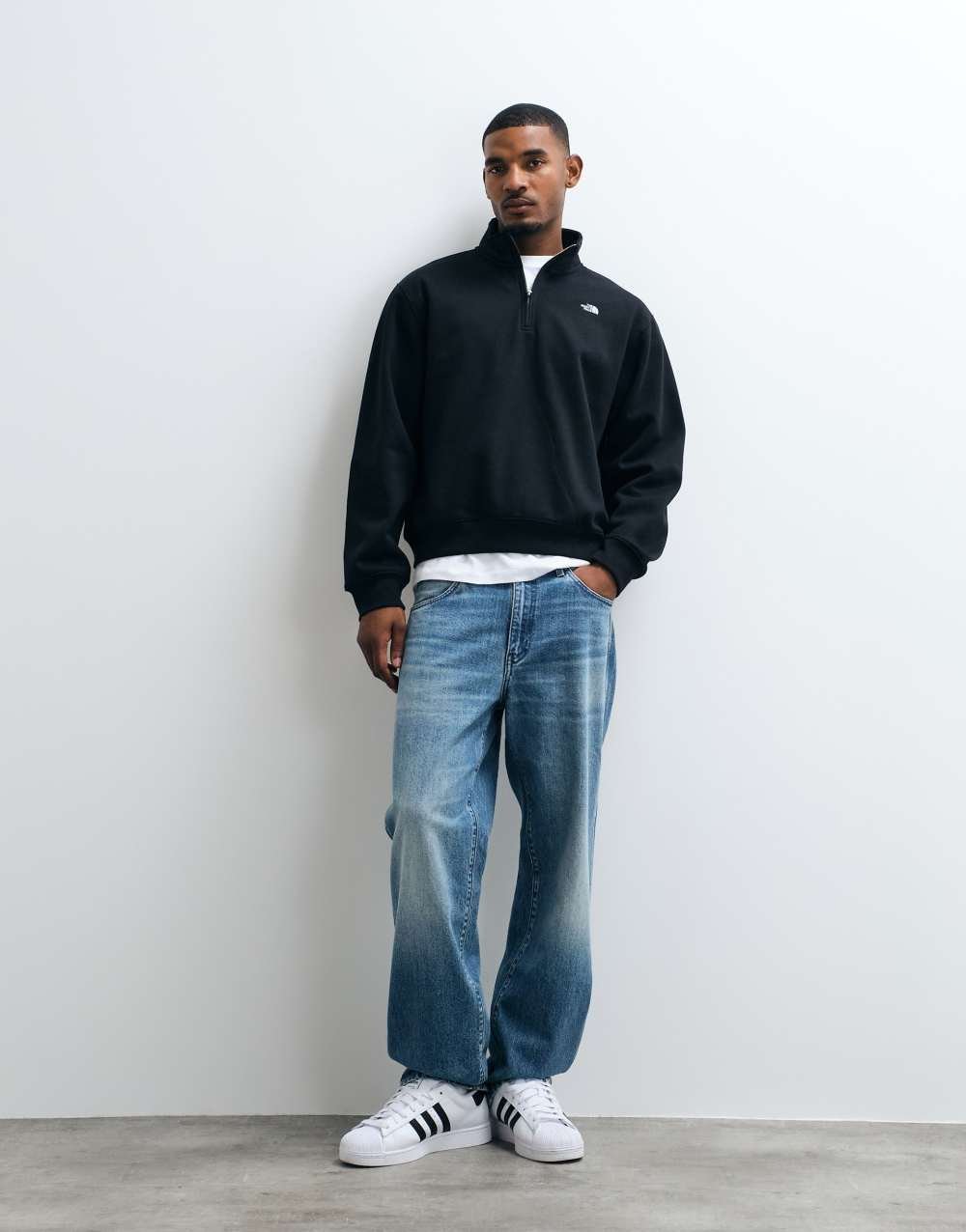 Sweat col zippé Simple Dome noir
