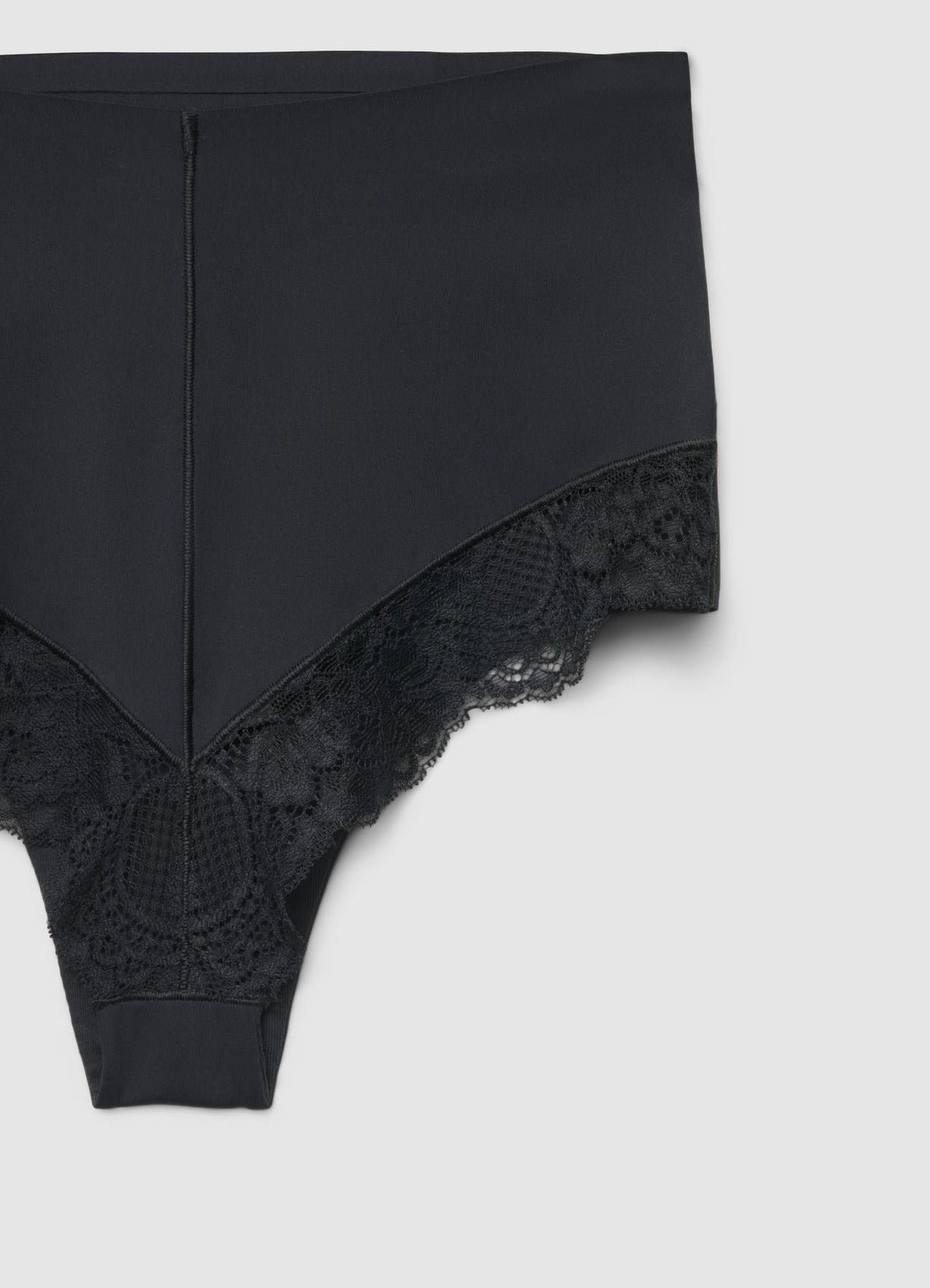 High-waisted shaping briefs with lace