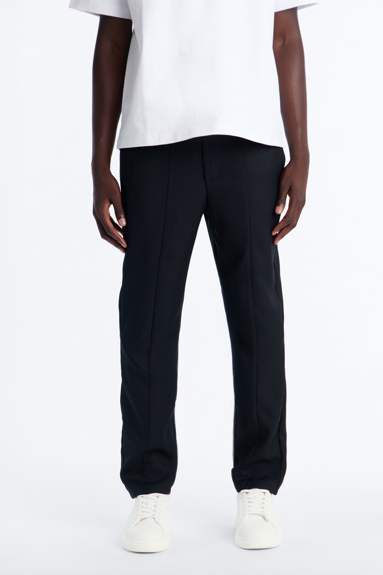 Slim twill hybrid waist trousers
