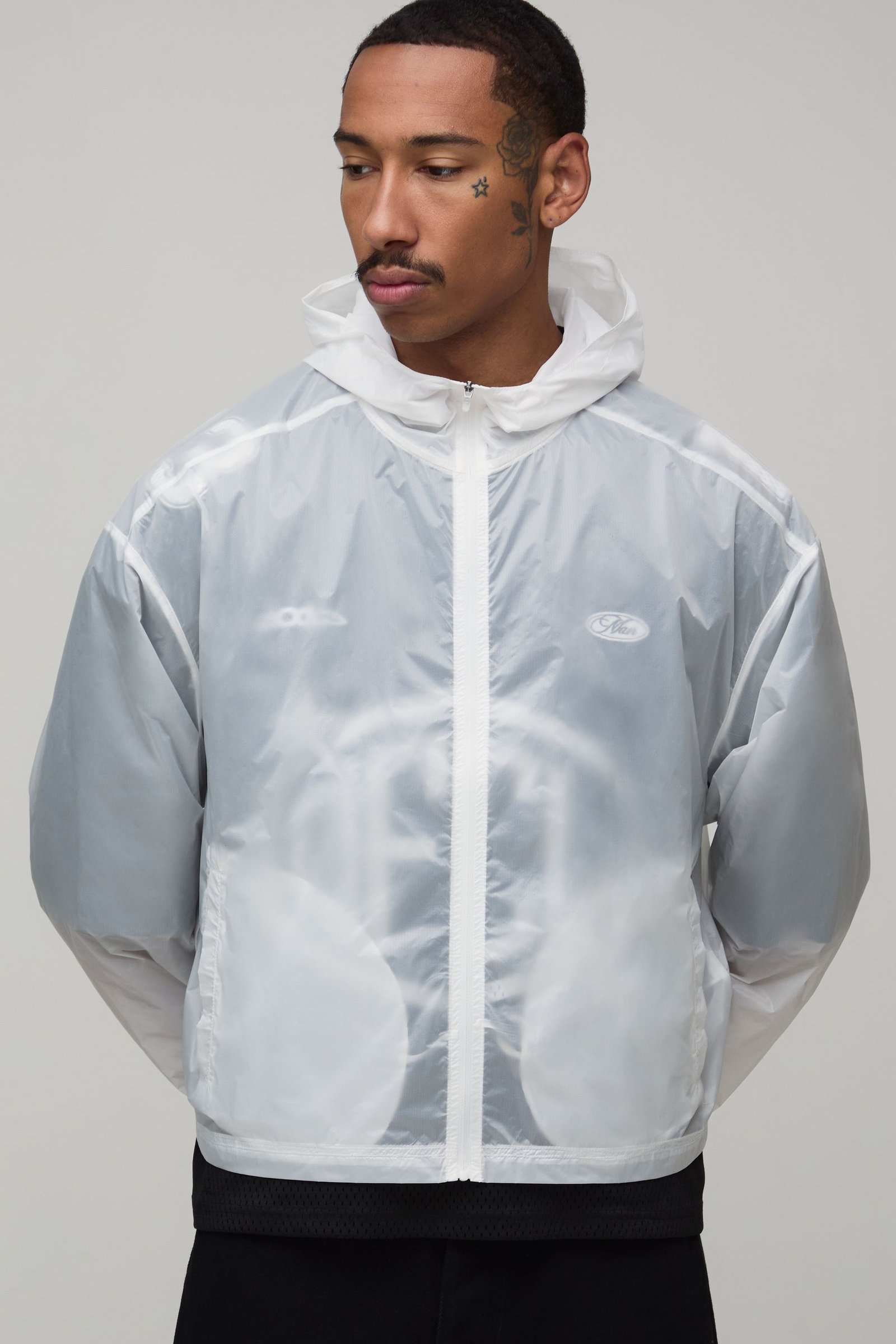 Cagoule Sportive Translucide En Ripstop Coupe Ample Oversize