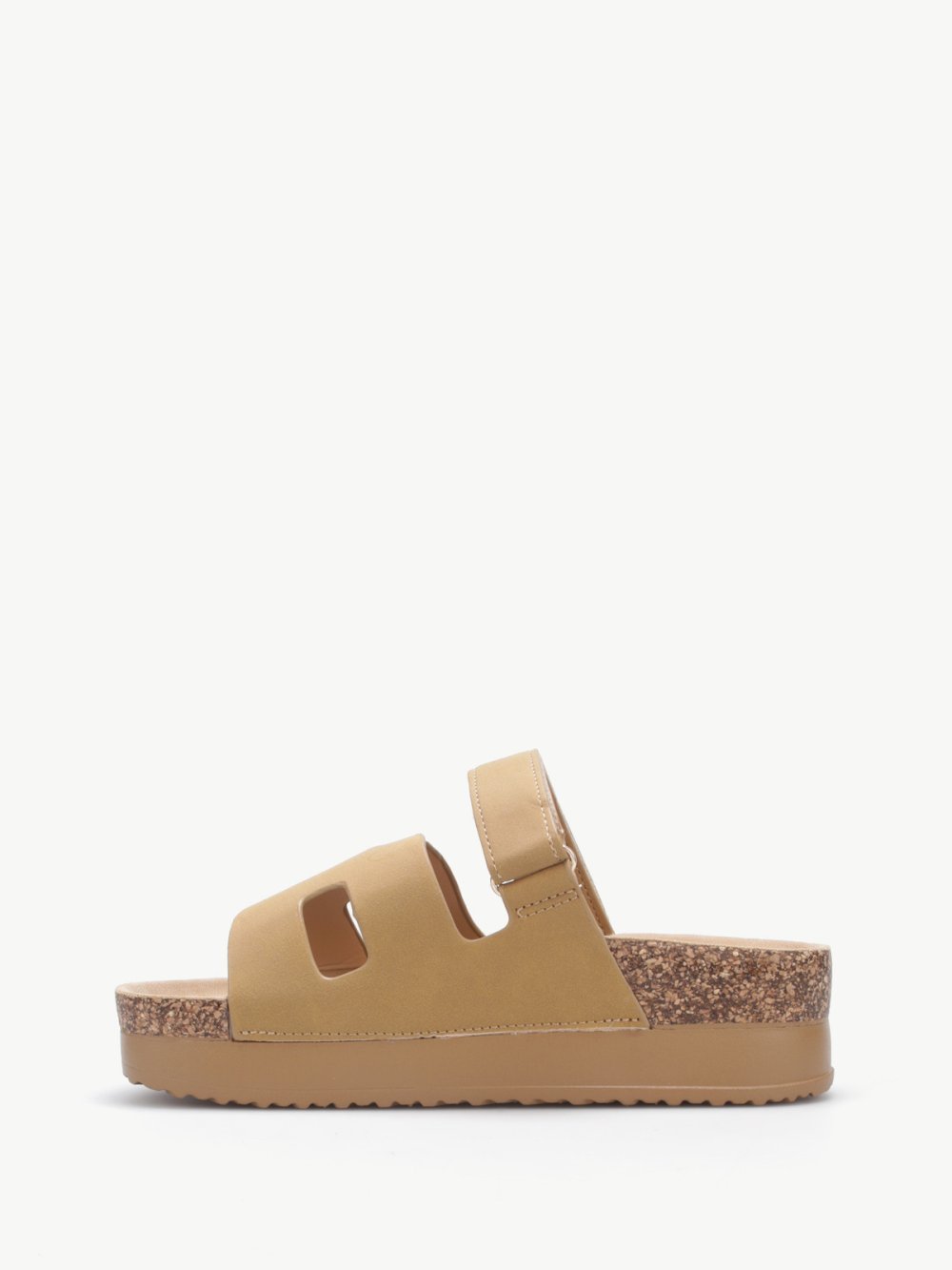 Mules b plateforme liège w scratch camel