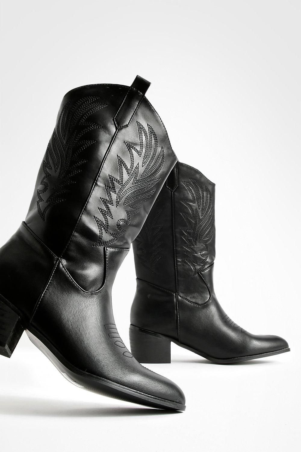 Bottines western b languette - Pied large