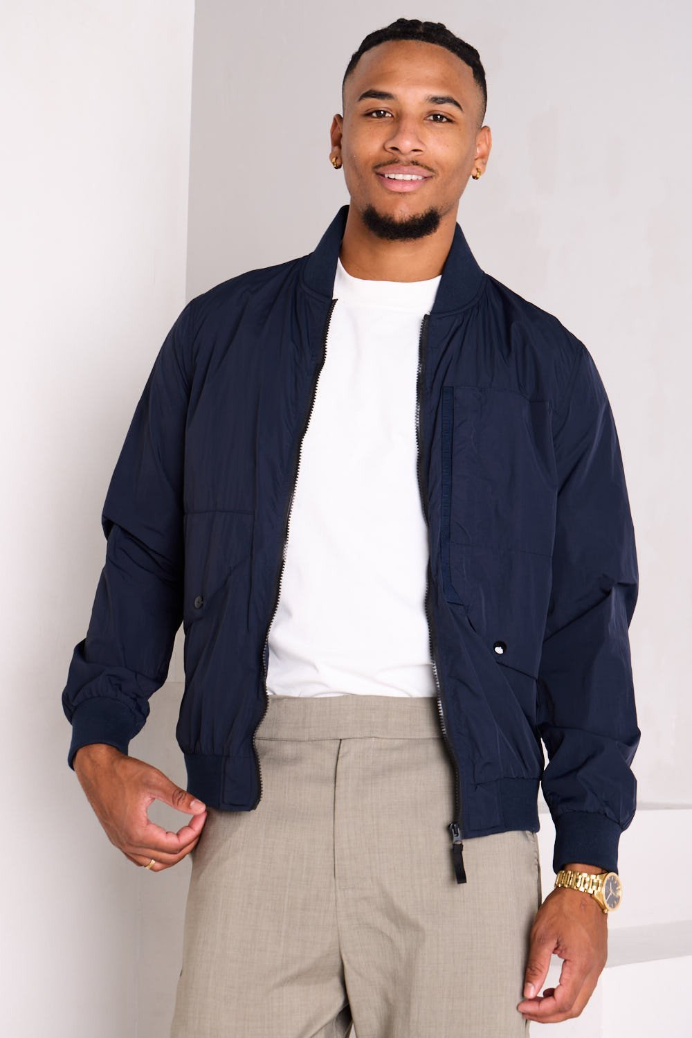 Midnight blue transitional jacket