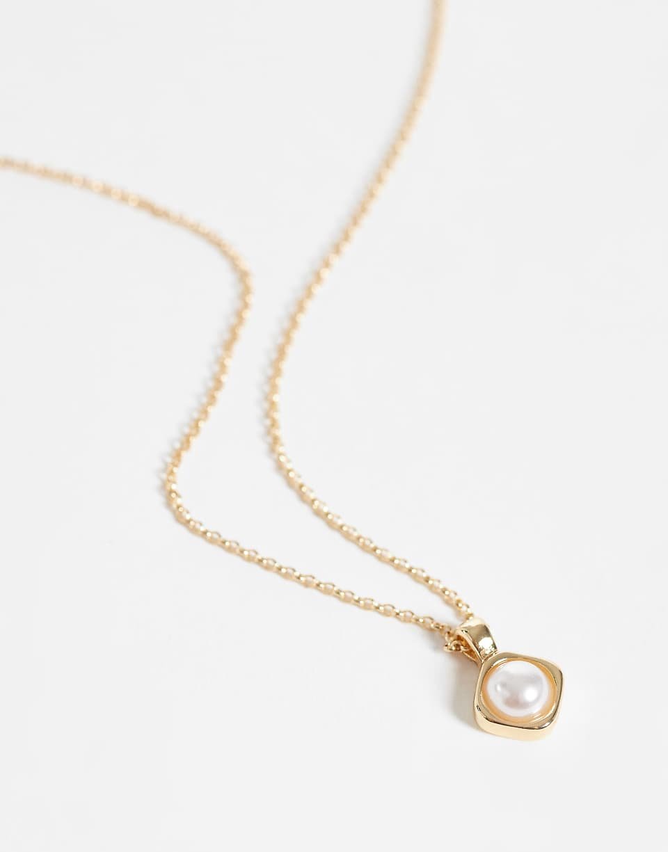 Collier b pendentif perle synthétique - Dehbi