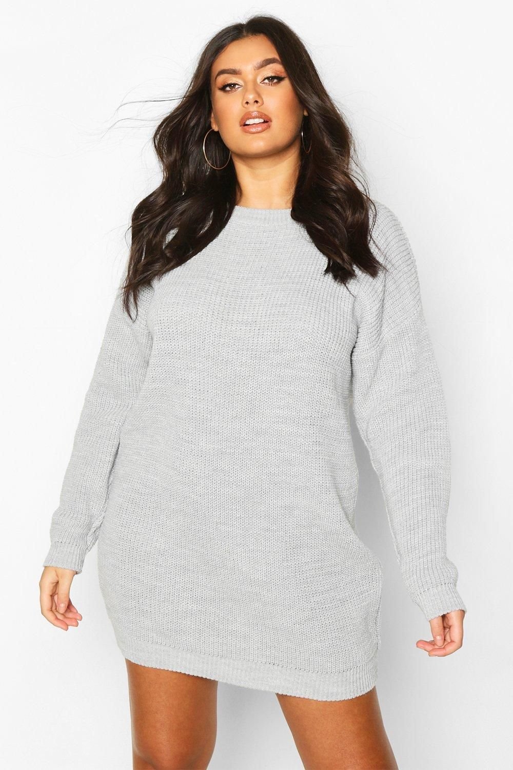 Robe pull à col rond - Grande taille