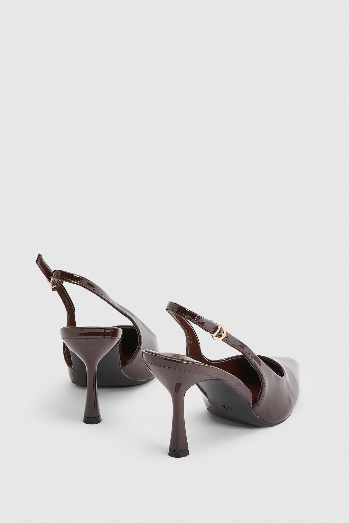 Escarpins vernis b talon aiguille w bride