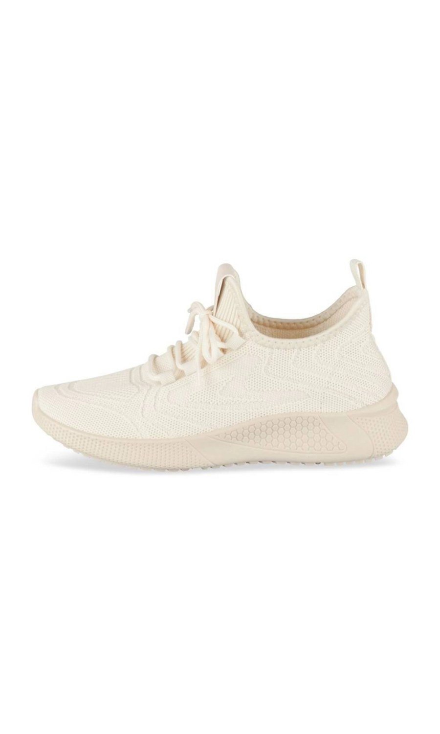Baskets en maille à enfiler beige