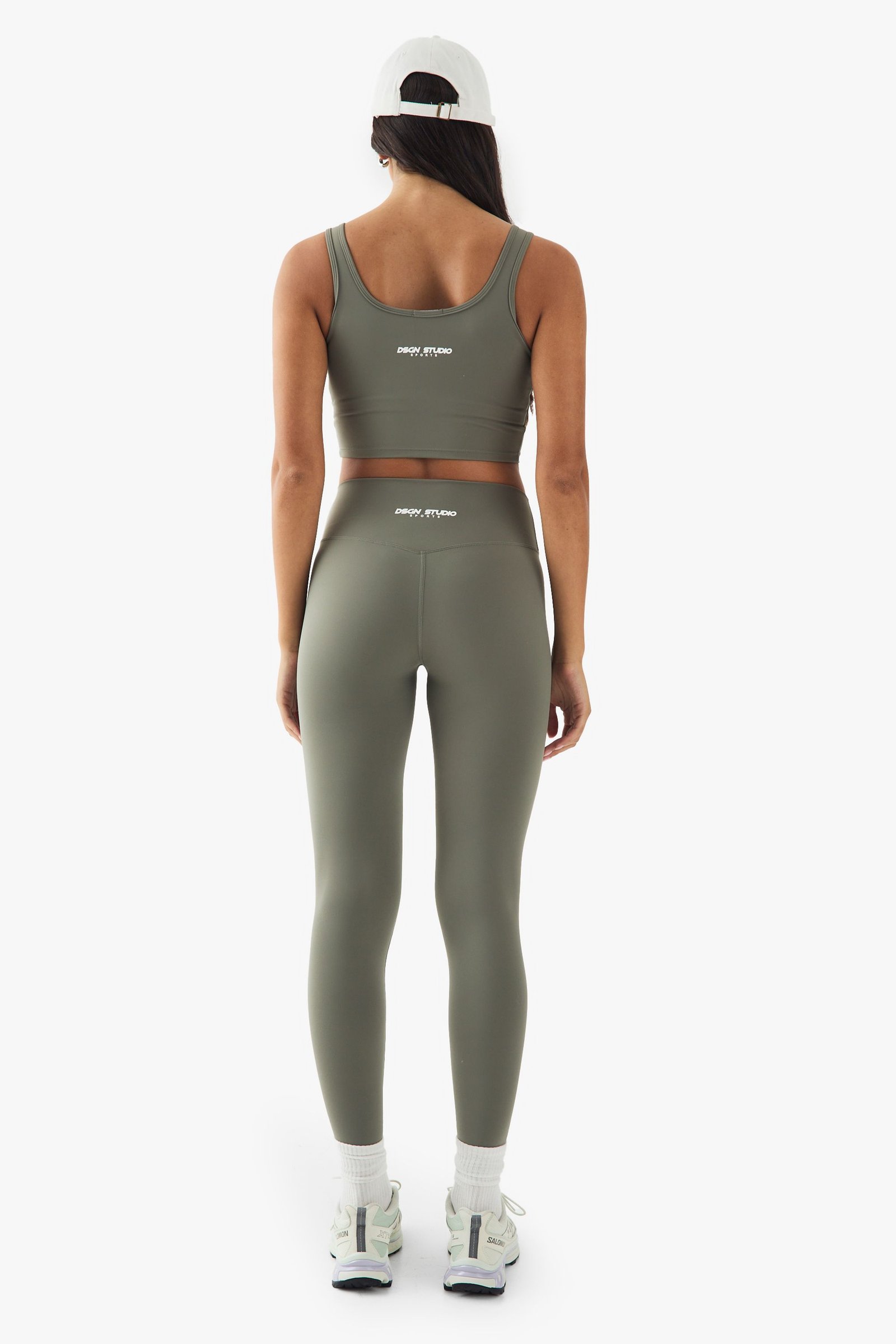 Legging de sport sculptant taille haute - Kaki