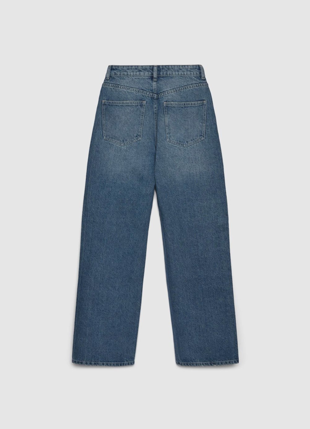 Vintage blue high-waisted wide leg jeans