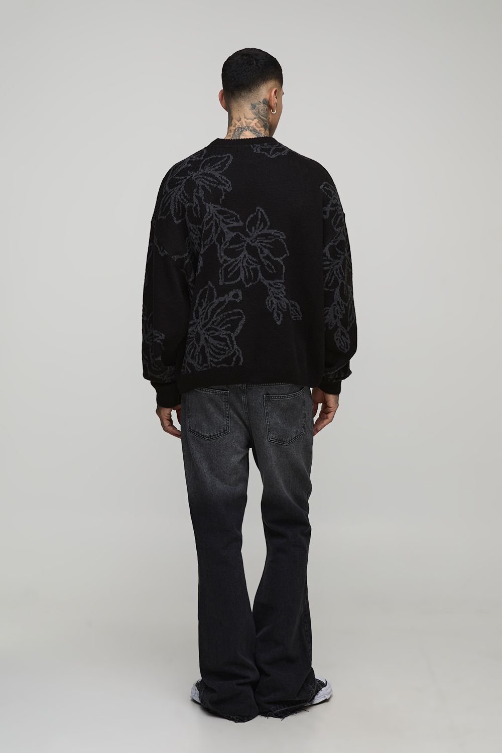 Pull oversize na3em b jacquard floral