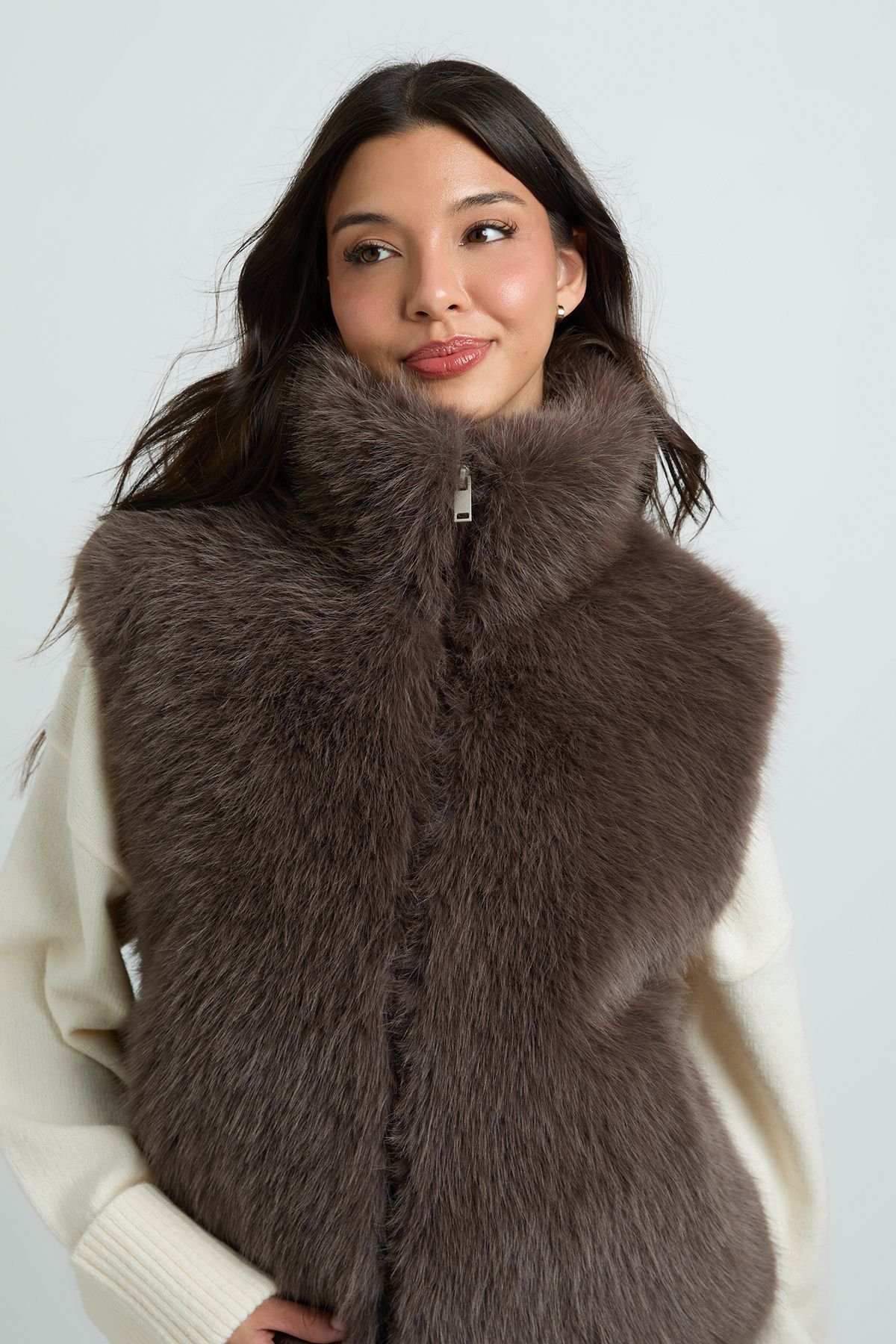 Gilet sans manches en simili