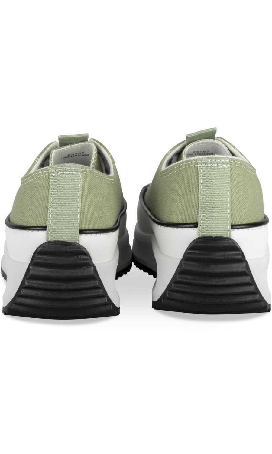 Baskets plateforme msnna b toile kaki