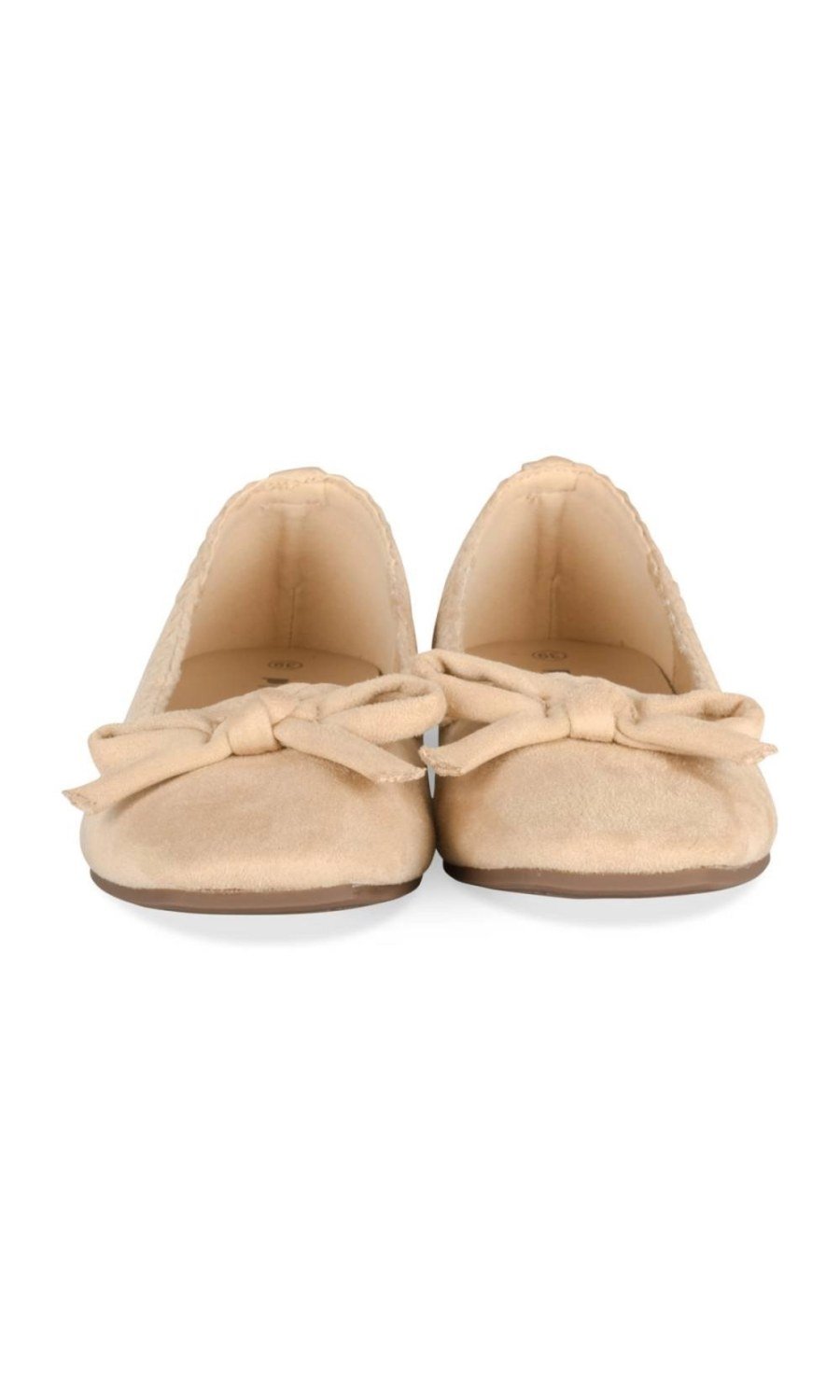 Ballerines suédine 7afa mdfoura bej