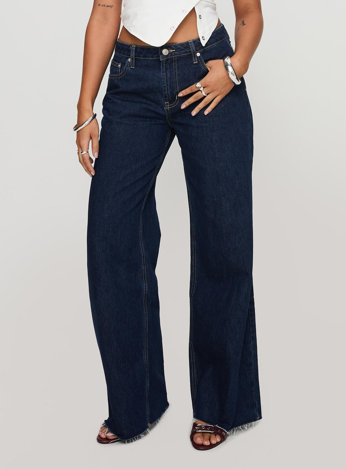 Jean droit taille basse - Petite