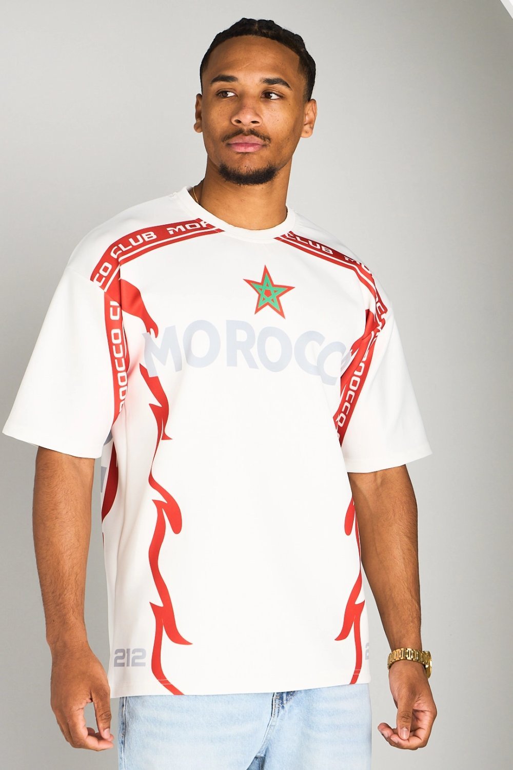 White two-tone Morocco 212 tee