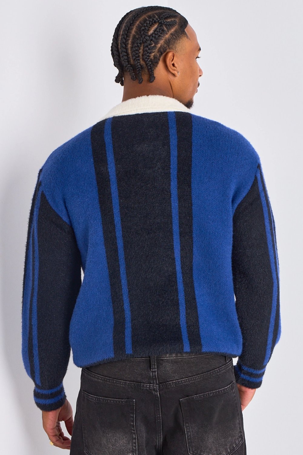 Pull bleu marine b col byed w ktaba