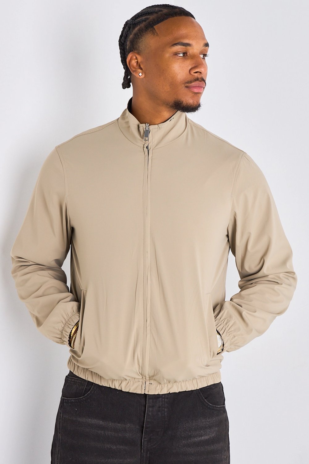 Reversible black and beige jacket