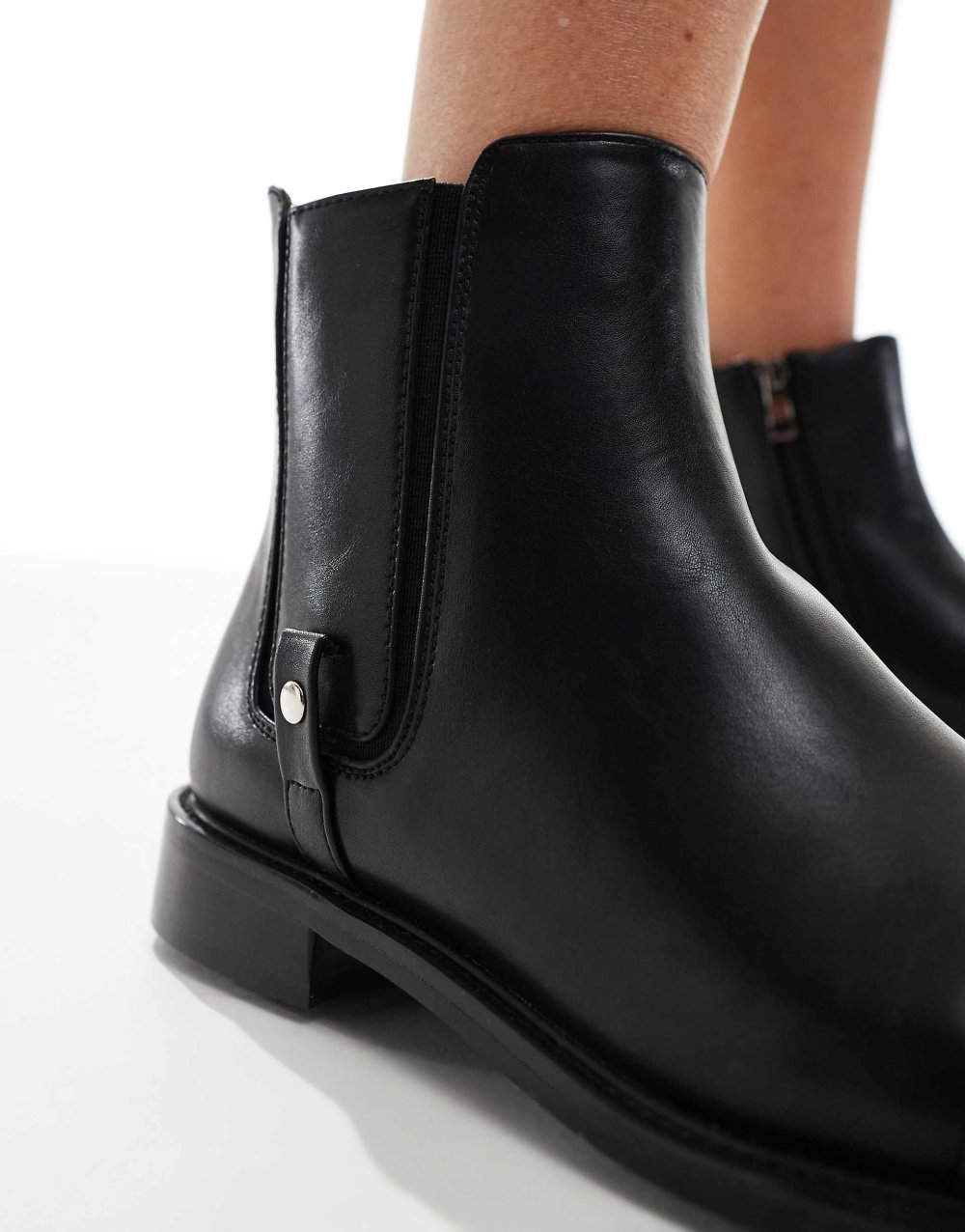 Bottines Chelsea plates mates noires