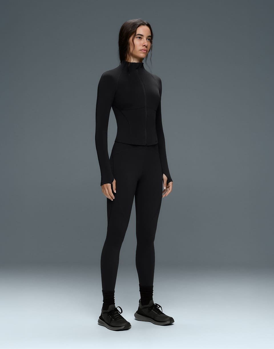 Veste chaude légère avec coutures apparentes - Noir