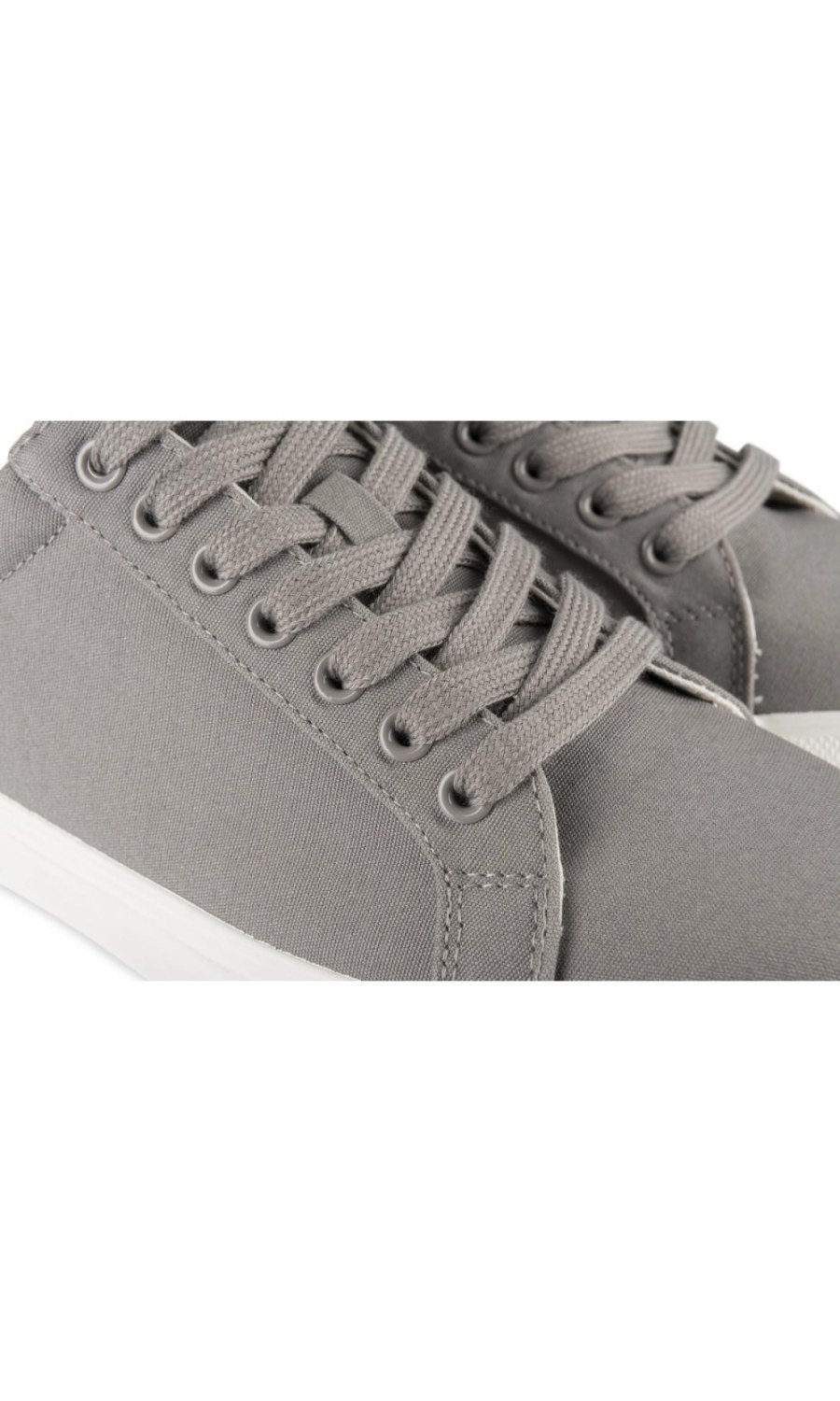 Grey low-top canvas trainers