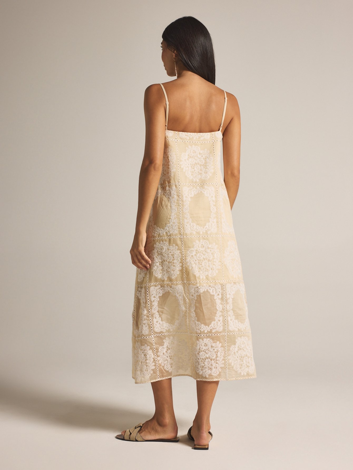 Robe boho mi-longue mtarza b col mrabba3