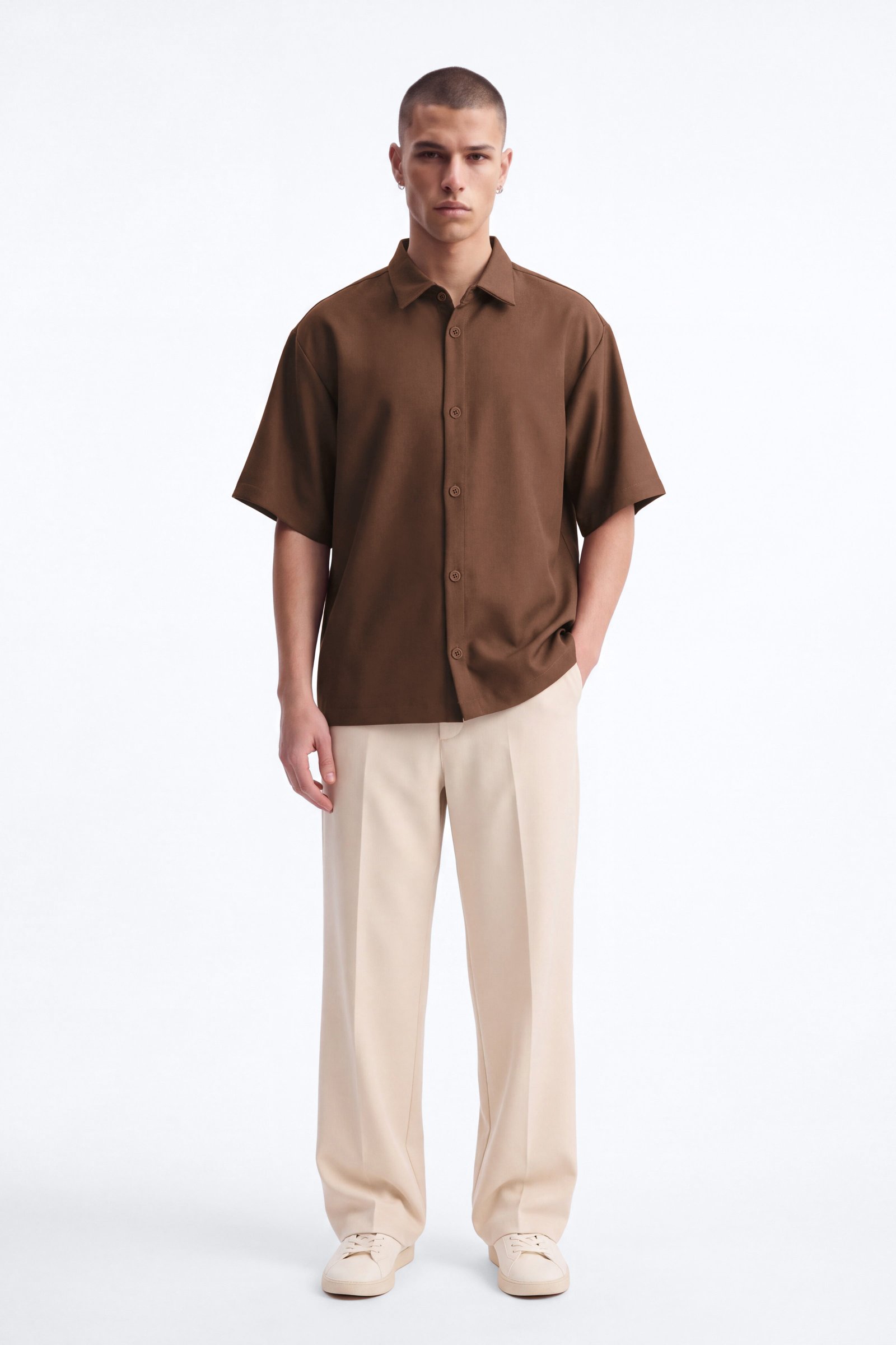 Chemise wasa3 twill b kmam 9sar