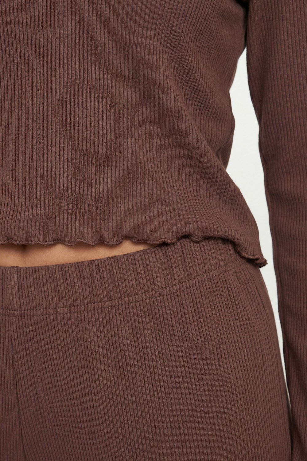 Ribbed top and trouser pyjama set