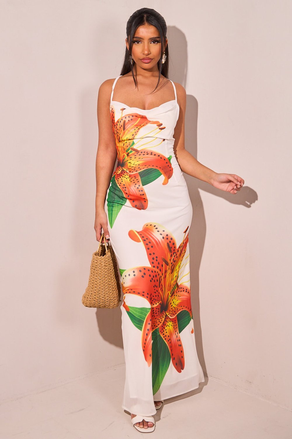 Robe twila b lwerd col bénitier orange