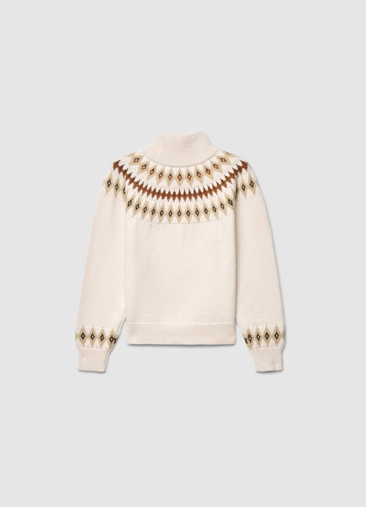Pull jacquard nordique col 3ali