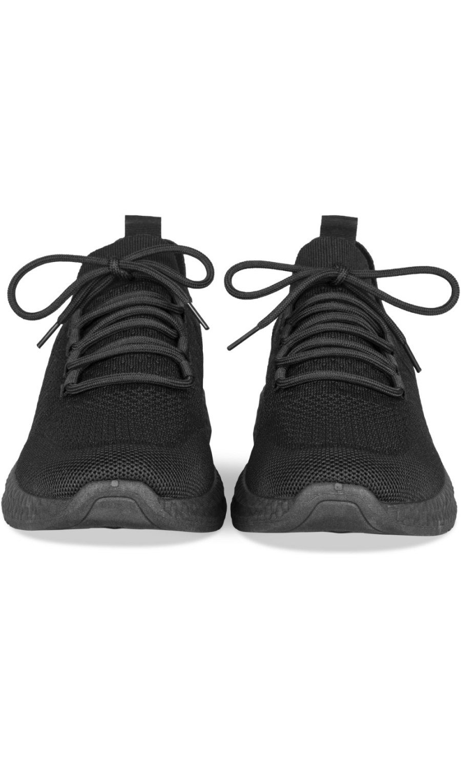 Black ribbed knit sock trainers