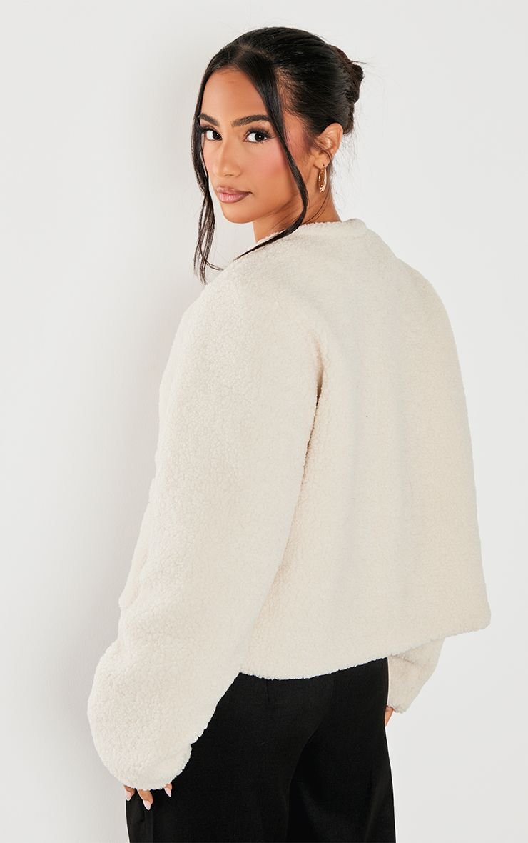 Veste twila f PU crème b fermoir