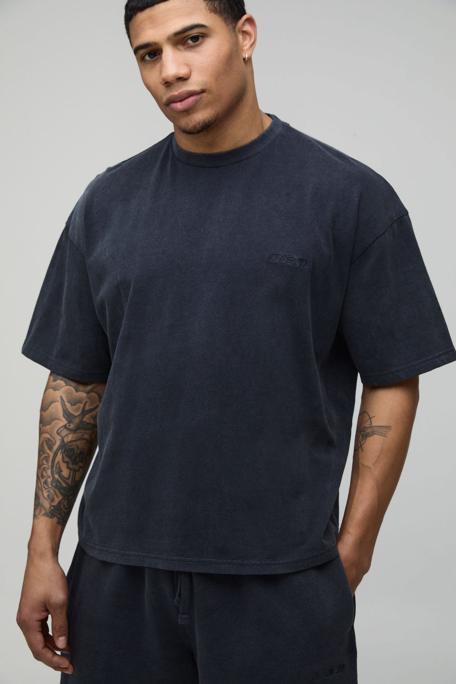 Ensemble t-shirt w short sport délavé
