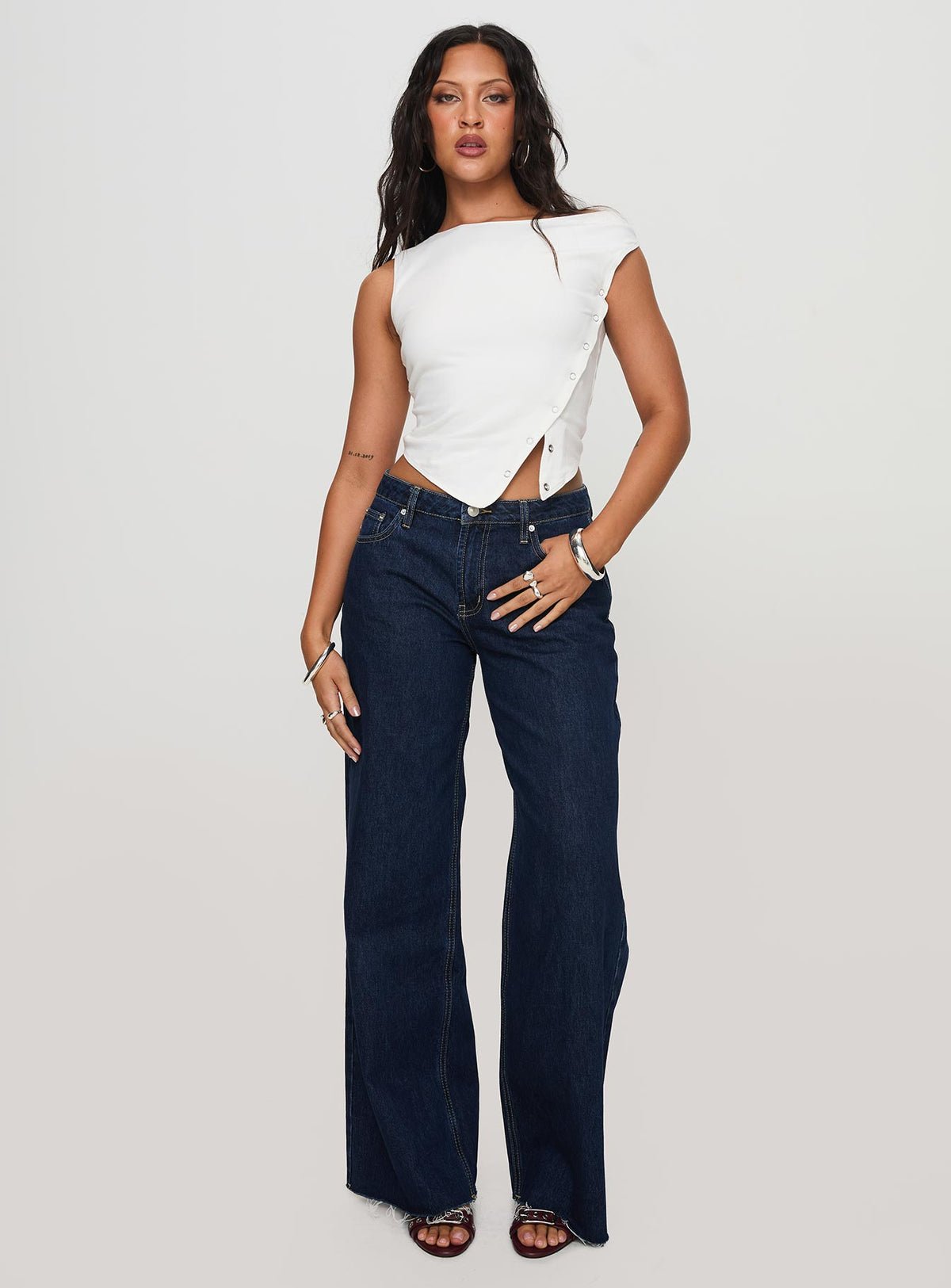 Jean droit taille basse - Petite
