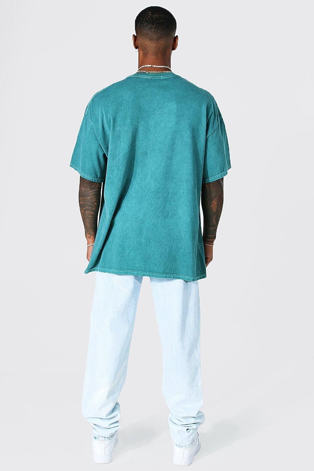 T-shirt oversize délavé b graphique hmama