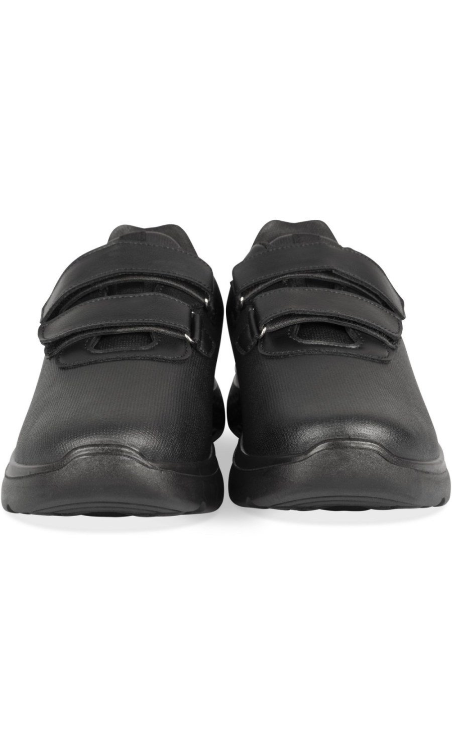 Black double hook-and-loop sneakers