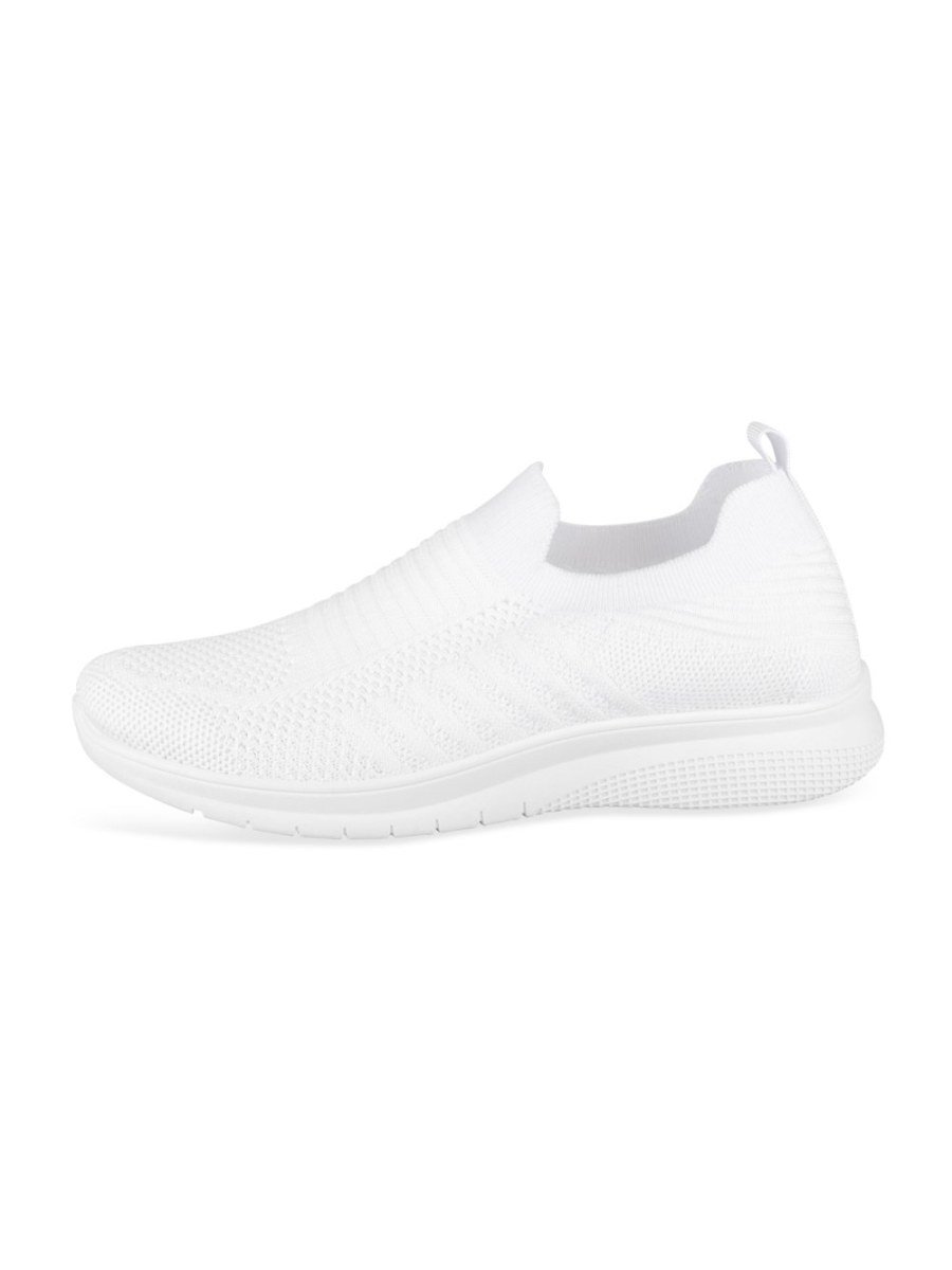 White knit sock sneakers