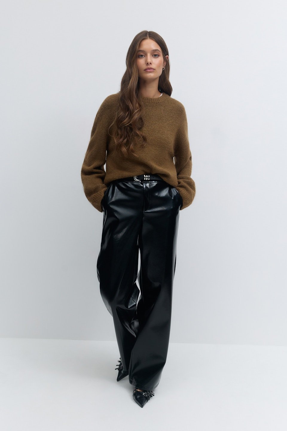 Pull en maille col rond oversize