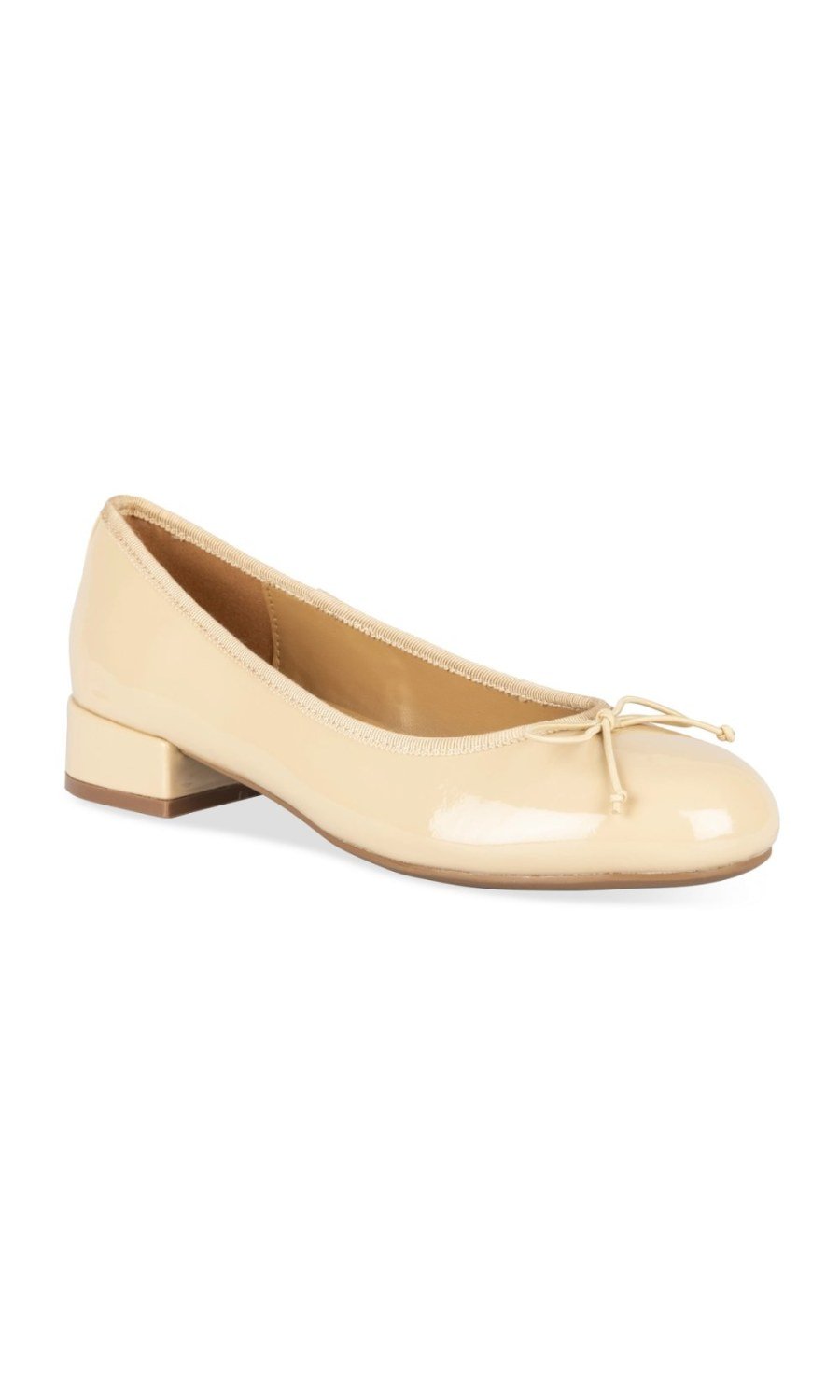 Ballerines vernies b talon carré bej