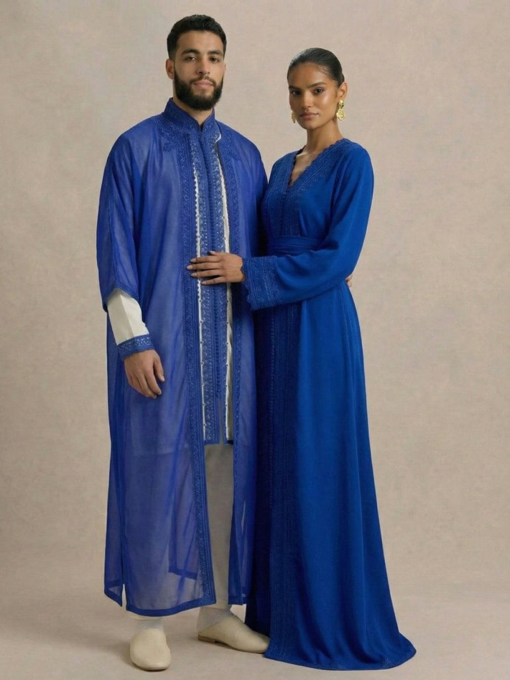 Jabador de mariage brodé deux pièces