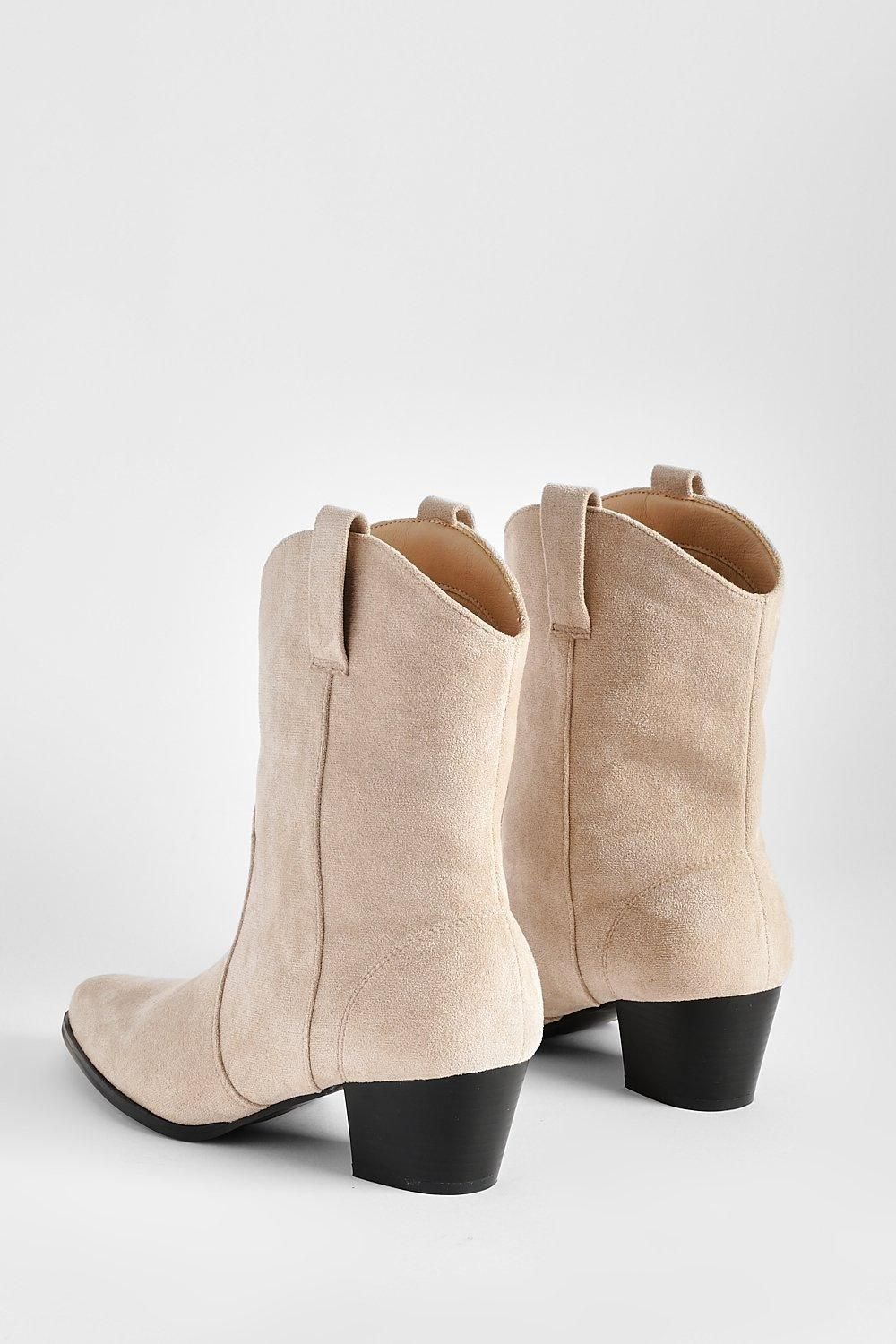 Bottines western f suédine b languette
