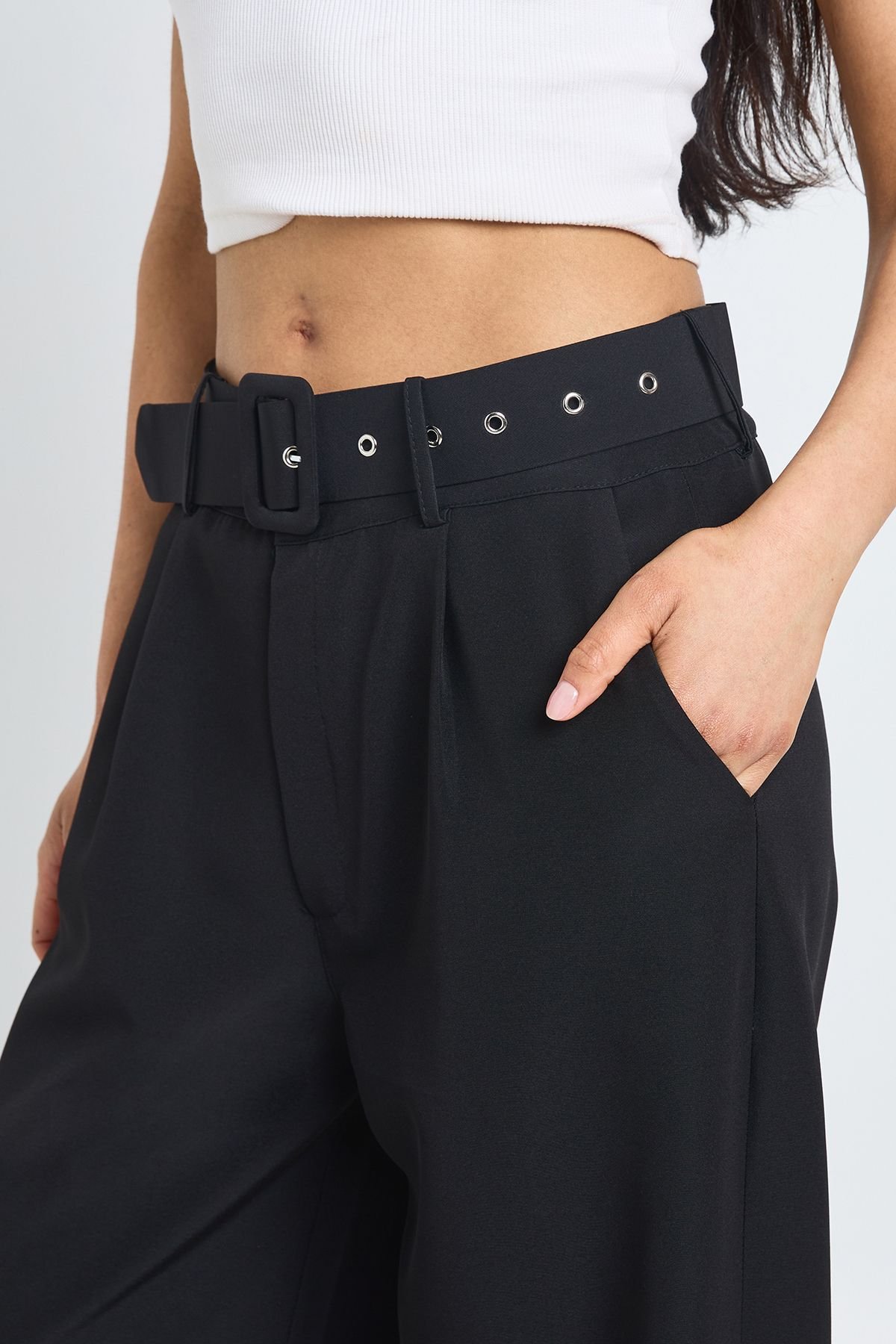 Pantalon large à jambes larges - Grande taille