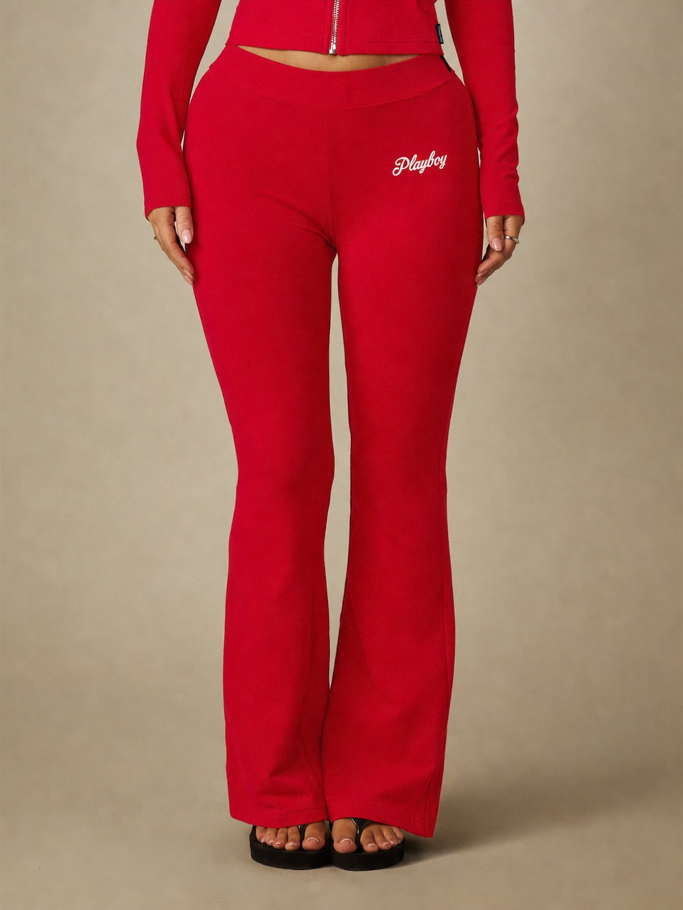 Pantalon à jambes évasées avec logo Script