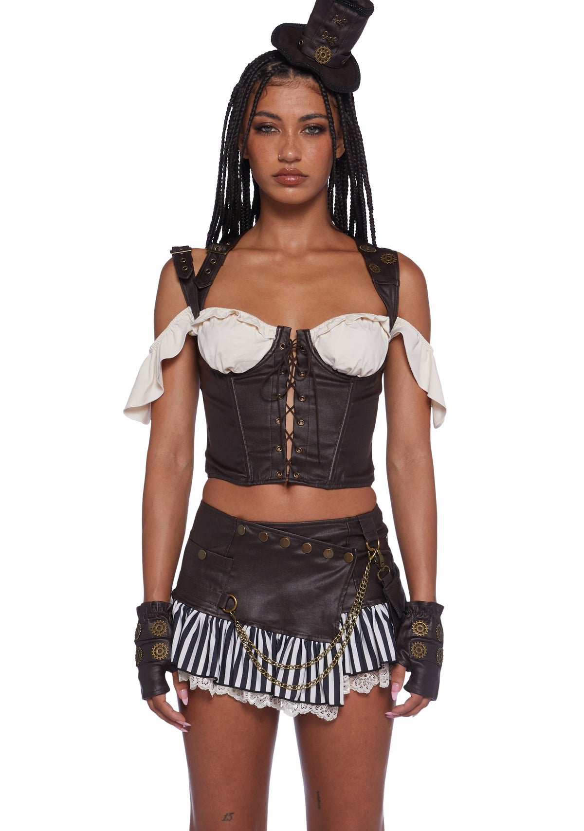 Déguisement steampunk avec chapeau haut-de-forme